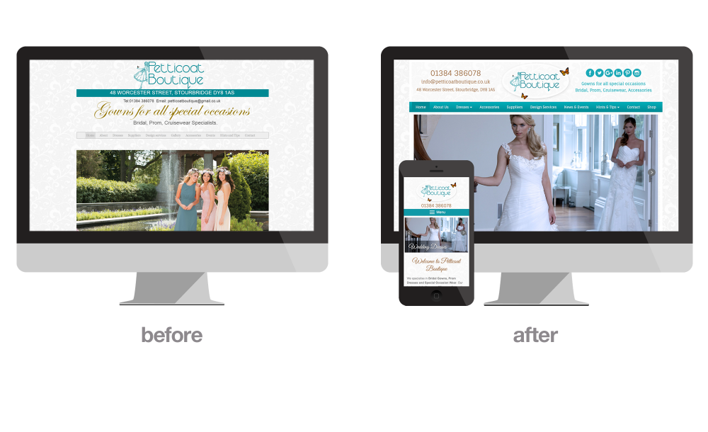 Stourbridge gown website redesign