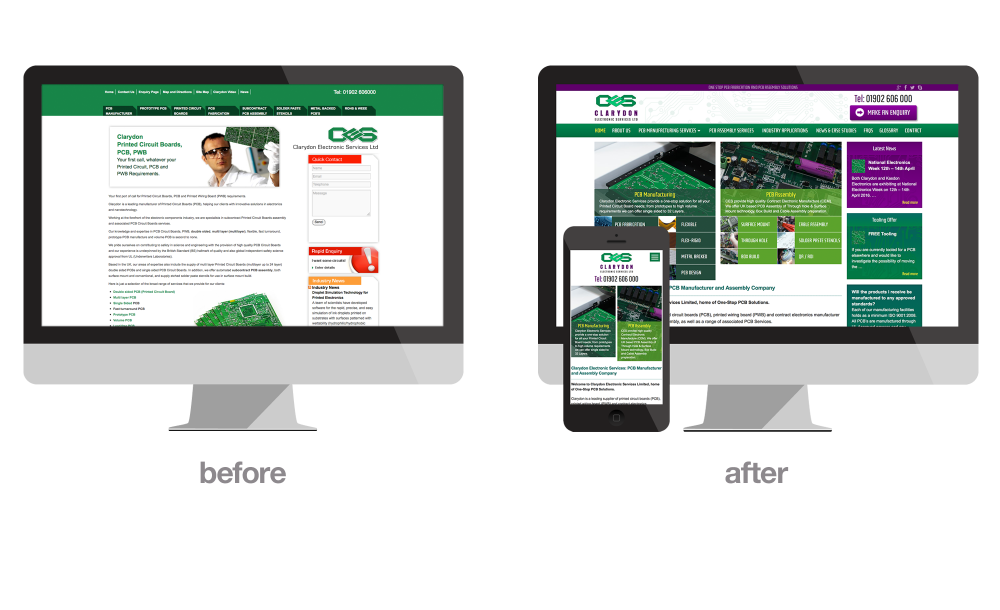 Clarydon website redesign Willenhall