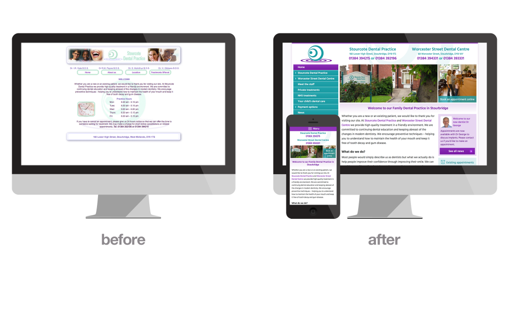 Stourbridge Dentist website redesign