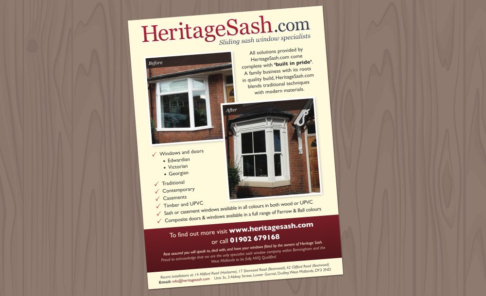 Directory advert design Harbourne