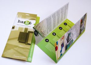 Harbe Design trifold leaflets