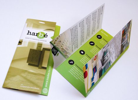 Harbe Design trifold leaflets