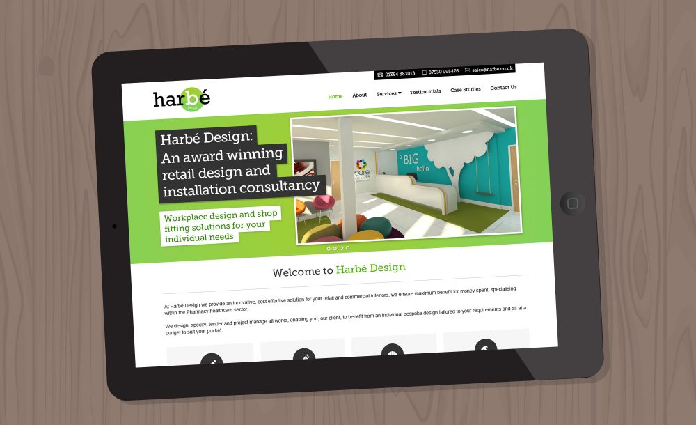 Harbe website design Stourbridge