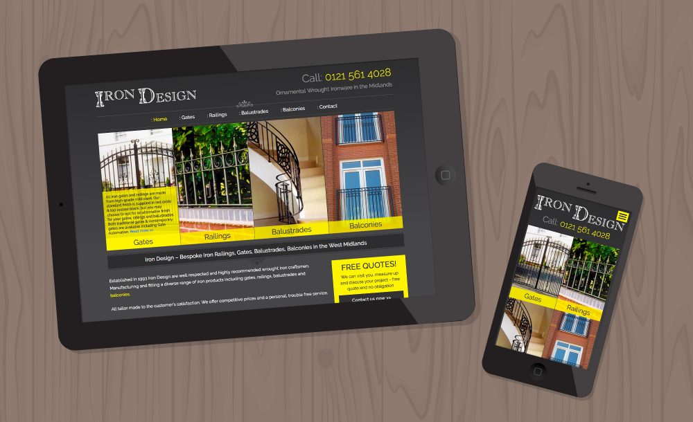 irondesign mobile website halesowen