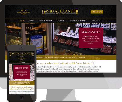 jewellers website design Stourbridge