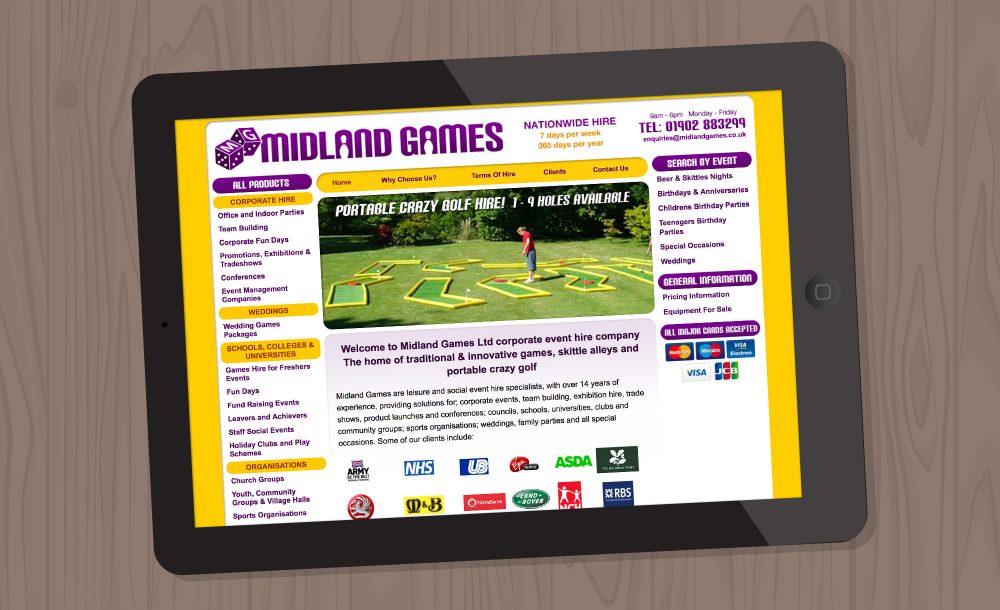 Midland Games website Gornal