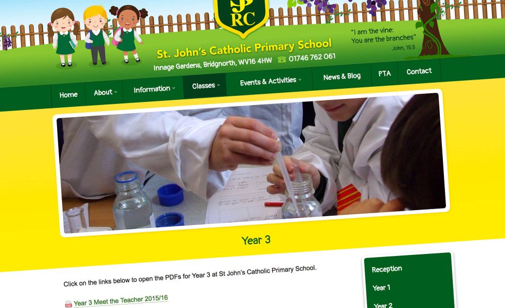 Primary School website Shropshire