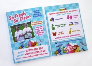 So Fresh So Clean leaflets design print Stourbridge