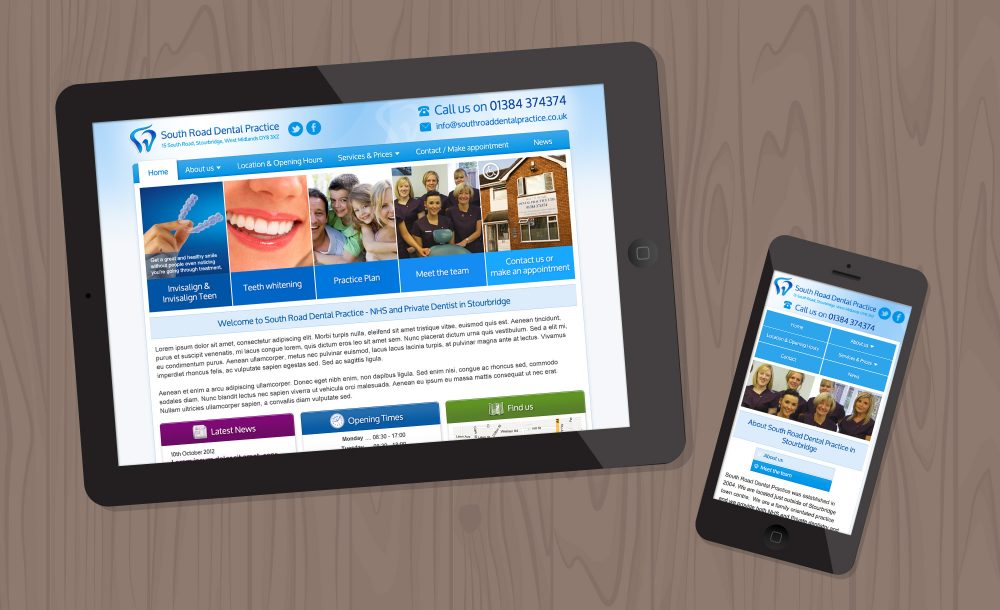 South Road Dentist website Stourbridge