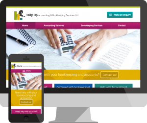 tallyup accountant website design Hagley