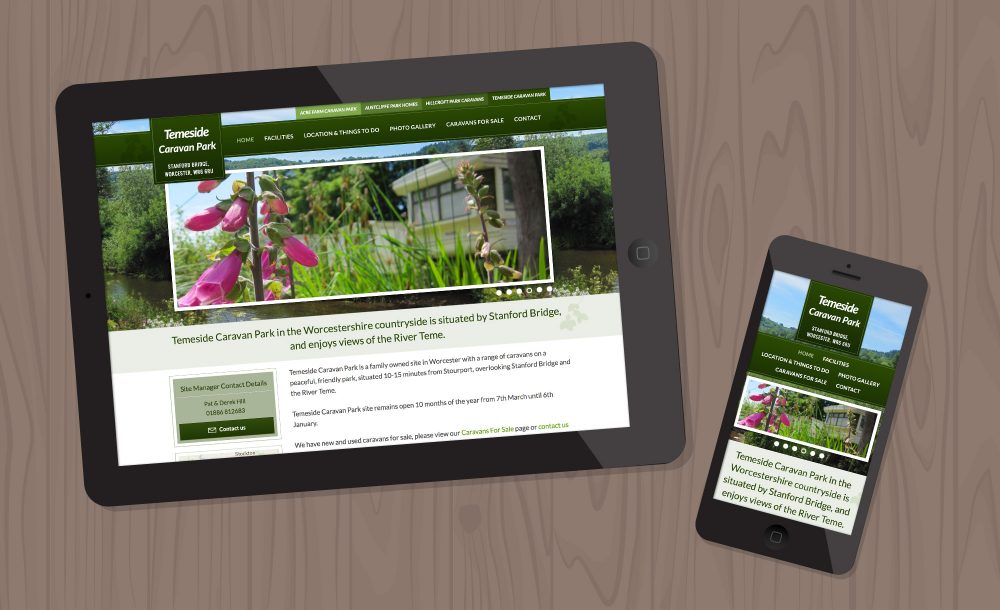 Caravan responsive website Bewdley