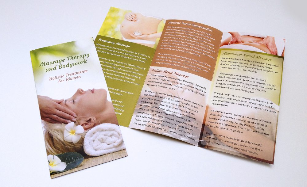 Trifold leaflet design and print